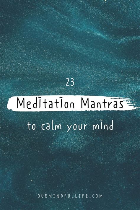 Meditative Mind: Mantra to Calm Mind .